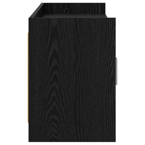 ТВ шкаф 168 x 33 x 47 см Черен дъб Инженерна дървесина