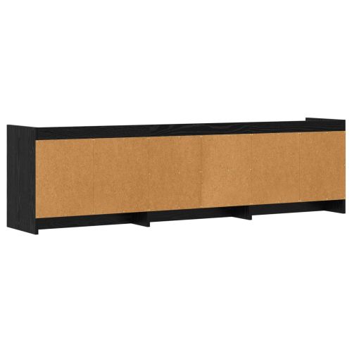 ТВ шкаф 168 x 33 x 47 см Черен дъб Инженерна дървесина