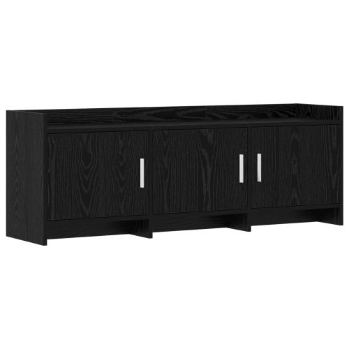 ТВ шкаф 130 x 33 x 47 см Черен дъб Инженерна дървесина