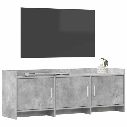 ТВ шкаф 130 x 33 x 47 см Бетонно сиво Инженерна дървесина
