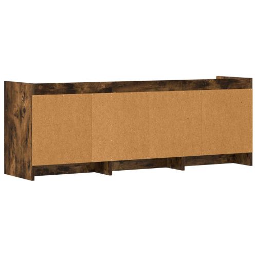 ТВ шкаф 130 x 33 x 47 см Опушен дъб Инженерна дървесина