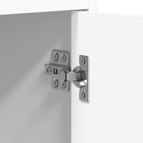 ТВ шкаф 168 x 33 x 47 см Бяло Инженерна дървесина