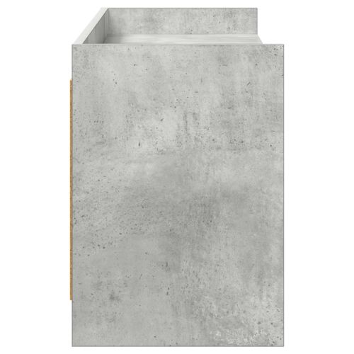 ТВ шкаф 168 x 33 x 47 см Бетонно сиво Инженерна дървесина