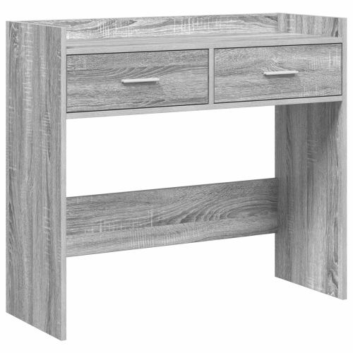 Конзолна маса Сив Сонома 90 x 35 x 80 см Инженерна дървесина