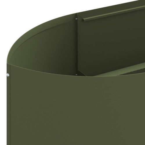 Вдигната леха за градина Маслиненозелено 300 x 40 x 40 см