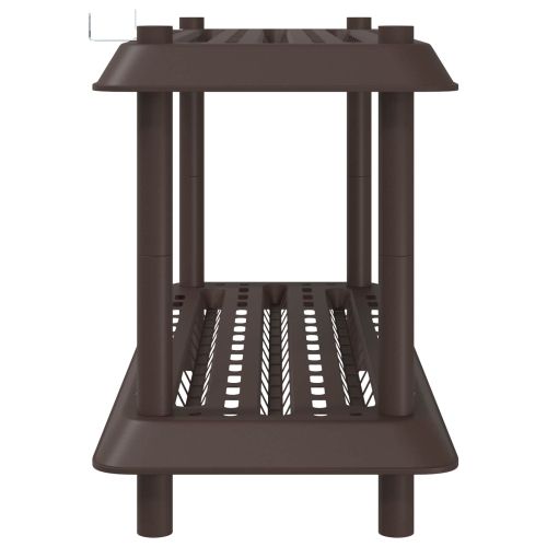Рафтово единица 2 нива 100 x 40 x 55,5 см ПП Кафяво