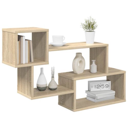 Плаващ рафт Монтиране на стена Дъб сонома 87 x 20 x 55 см