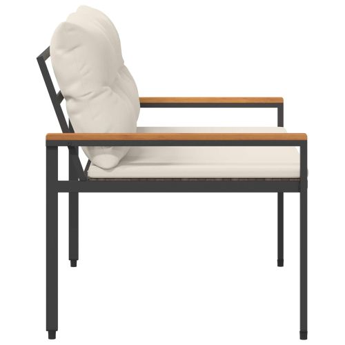 Външна пейка 2 -Seater 116 x 67,5 x 72 см полиратан Кремавобяло