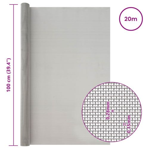 Мрежест екран 100 x 2000 cm 60 Mesh Неръждаема стомана 201
