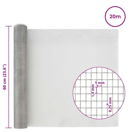 Мрежест екран 60 x 2000 cm 18 mesh Неръждаема стомана 304