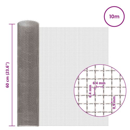 Мрежест екран 60 x 1000 cm 3 Mesh Неръждаема стомана 201