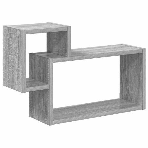 Стенен рафт Монтиране на стена Сив Сонома 55 x 15 x 35 см