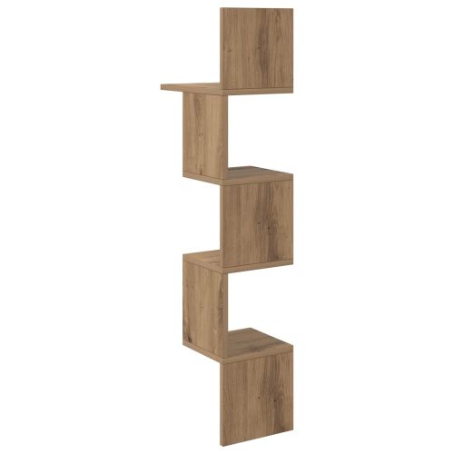 Стенен рафт Монтиране на стена Дъб артизан 32 x 21 x 107 см