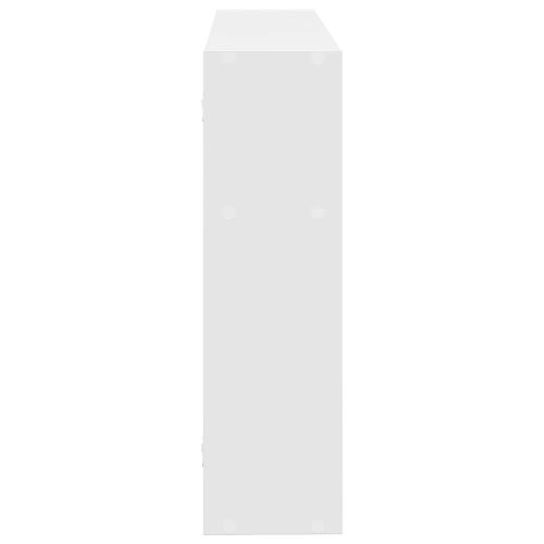 Стенен рафт Монтиране на стена Бяло 95 x 20 x 69,5 см