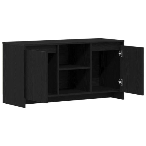 ТВ шкаф 102 x 37,5 x 52,5 см Черния дъб Инженерна дървесина