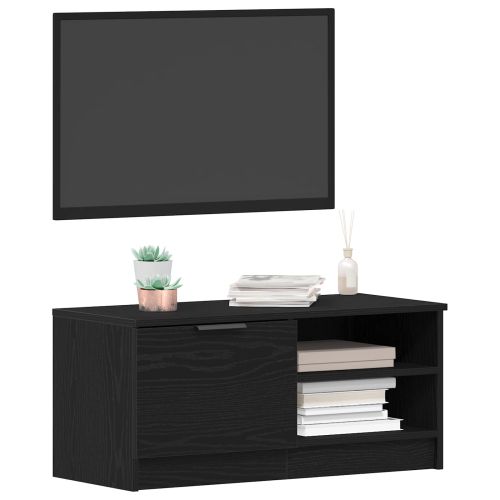 ТВ шкаф 2 pcs Черния дъб 80 x 35 x 36,5 cm Инженерно дърво