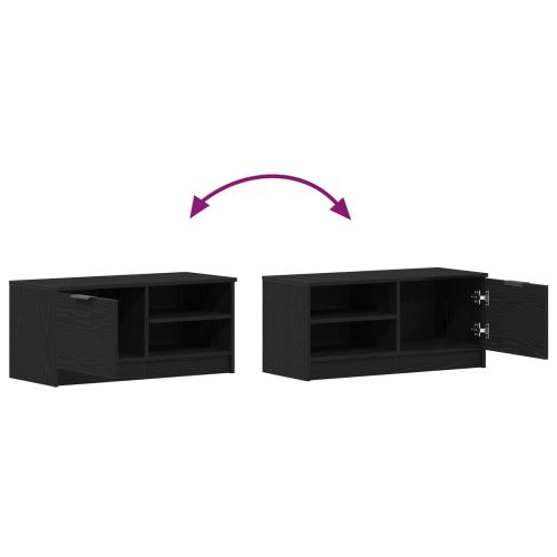 ТВ шкаф 2 pcs Черния дъб 80 x 35 x 36,5 cm Инженерно дърво