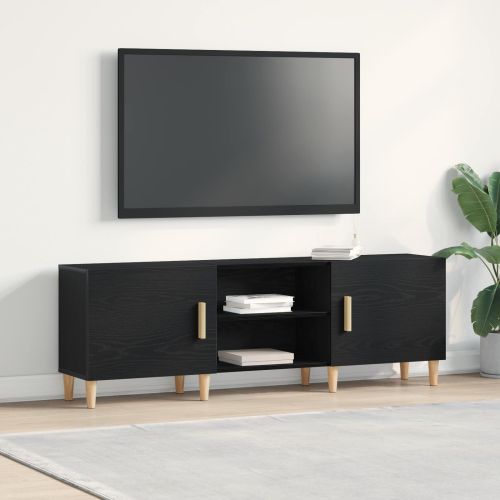 ТВ шкаф Черния дъб 150 x 30 x 50 см Инженерно дърво