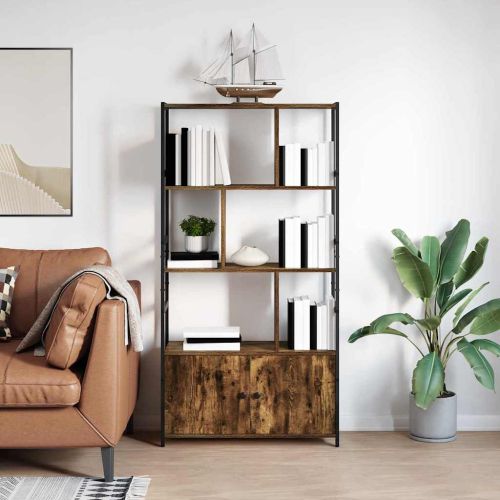 Рафт за книги Димян дъб 80 x 30 x 155,5 см Инженерно дърво