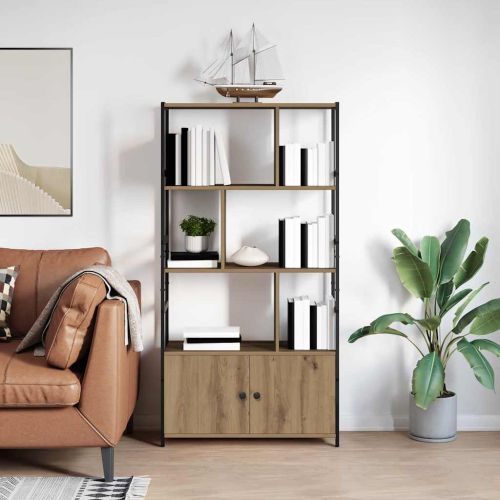 Рафт за книги Дъб 80 x 30 x 155,5 см Инженерно дърво