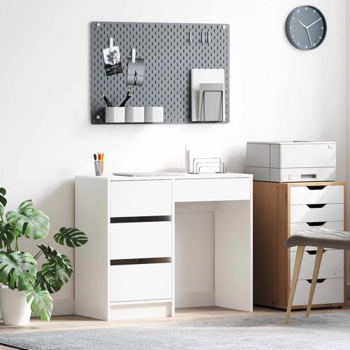 Бюро Бяло Инженерна дървесина 90 x 37.5 x 75 см