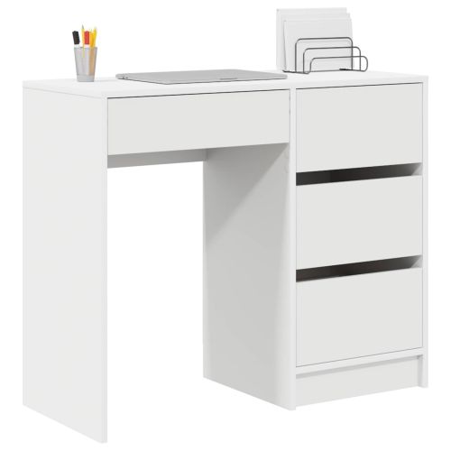 Бюро Бяло Инженерна дървесина 90 x 37.5 x 75 см