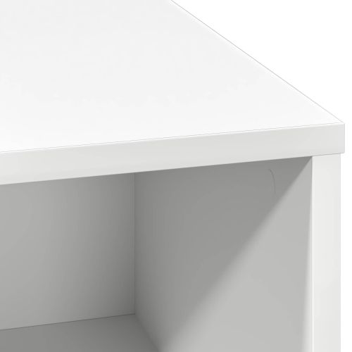 LED конзолна маса Бяло 71 x 34,5 x 75 см Инженерно дърво