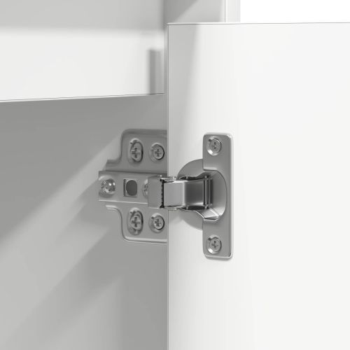 LED конзолна маса Бяло 71 x 34,5 x 75 см Инженерно дърво