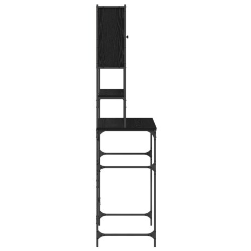 Шкаф за пералня Черно 0ak 68 x 48,5 x 194 см
