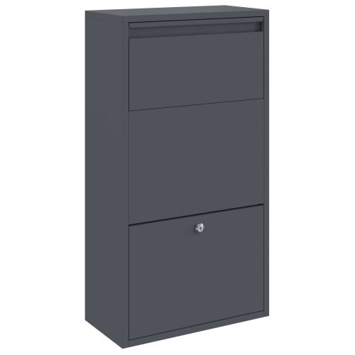 Пощенска кутия за пратки Антрацит 44 x 22 x 82 см Стомана
