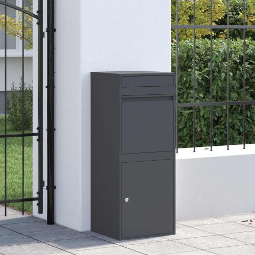 Пощенска кутия за пратки Антрацит 41 x 38 x 103 см Стомана