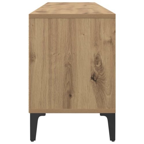 ТВ шкаф 150 x 30 x 45 см Дъб Инженерна дървесина и желязо
