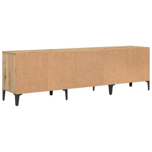 ТВ шкаф 150 x 30 x 45 см Дъб Инженерна дървесина и желязо