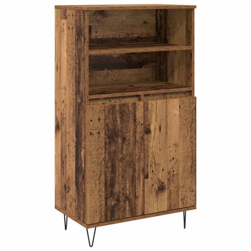 Висок шкаф Кафяво 60 x 36 x 110 см Инженерна дървесина
