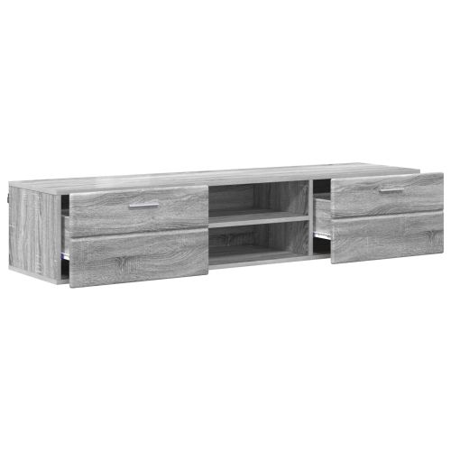 Дървен шкаф 150 x 39 x 30 см Сив Сонома Инженерна дървесина