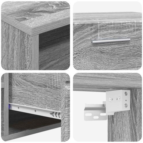 Дървен шкаф 150 x 39 x 30 см Сив Сонома Инженерна дървесина