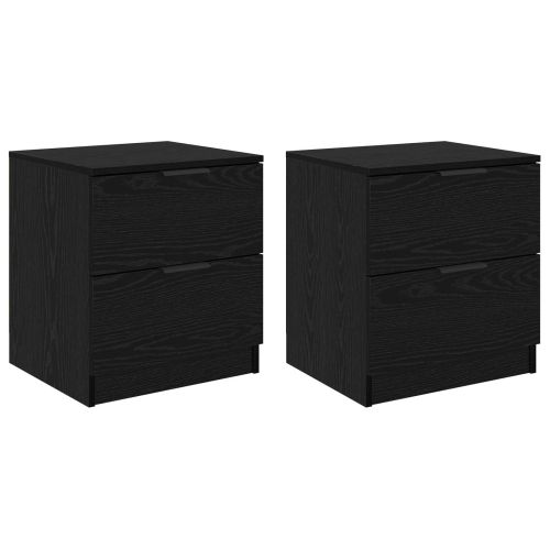 Нощен шкаф 2 бр. Черния дъб 45 x 39 x 50 см Инженерна дървесина
