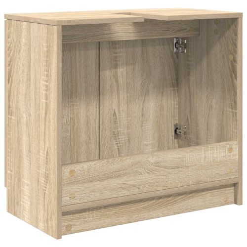 Шкаф за баня Сонома дъб 64,5 x 33,5 x 59 см Инженерна дървесина