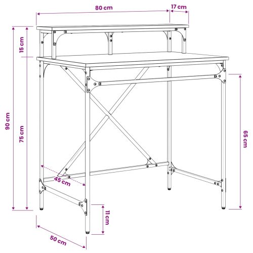 Бюро Старо дърво 80 x 50 x 90 cm Инженерна дървесина