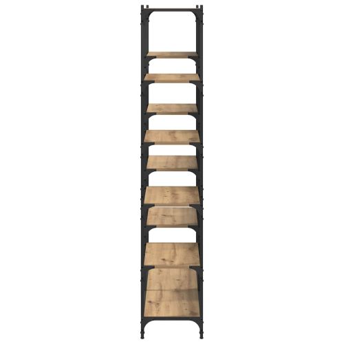 Рафт за книги дъб артизан 100 x 32 x 170 см Инженерно дърво
