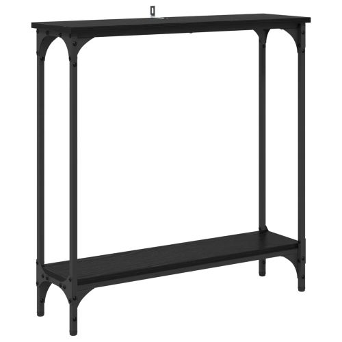 Конзолна маса Черния дъб 75 x 22,5 x 75 см Инженерно дърво