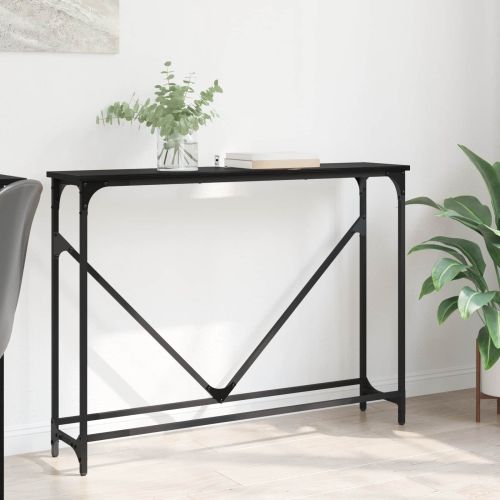 Конзолна маса Черния дъб 102 x 23 x 75 см Инженерно дърво