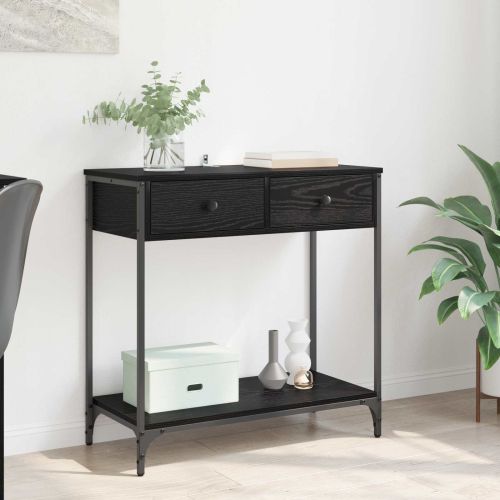 Конзолна маса Черния дъб 75 x 34,5 x 75 см Инженерна дървесина