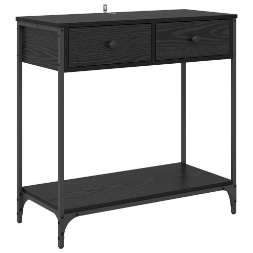 Конзолна маса Черния дъб 75 x 34,5 x 75 см Инженерна дървесина