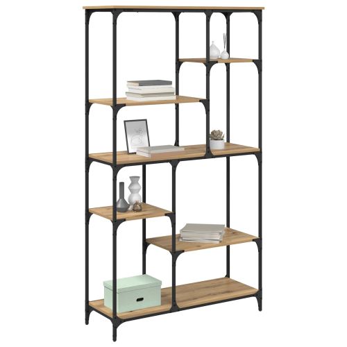 Рафт за книги 5 нива 99 x 35,5 x 176 cm Инженерно дърво Дъб