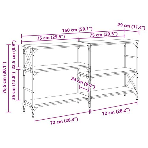 Конзолна маса Старо дърво 150 x 29 x 76,5 см