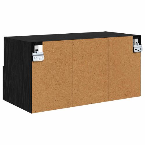 TV стенен шкаф 60 x 30 x 30 cm Черния дъб Инженерна дървесина