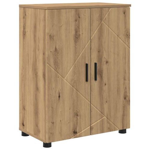 Шкаф за баня Дъб 60 x 35 x 80 см Инженерно дърво & Метал