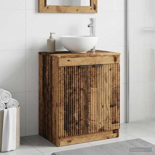 Шкаф за баня Старо дърво 54 x 41 x 70 см Инженерна дървесина