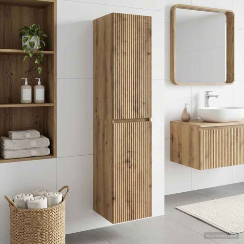 Стенно Баня Кабинет Дъб артизан 33 x 34,5 x 160 см